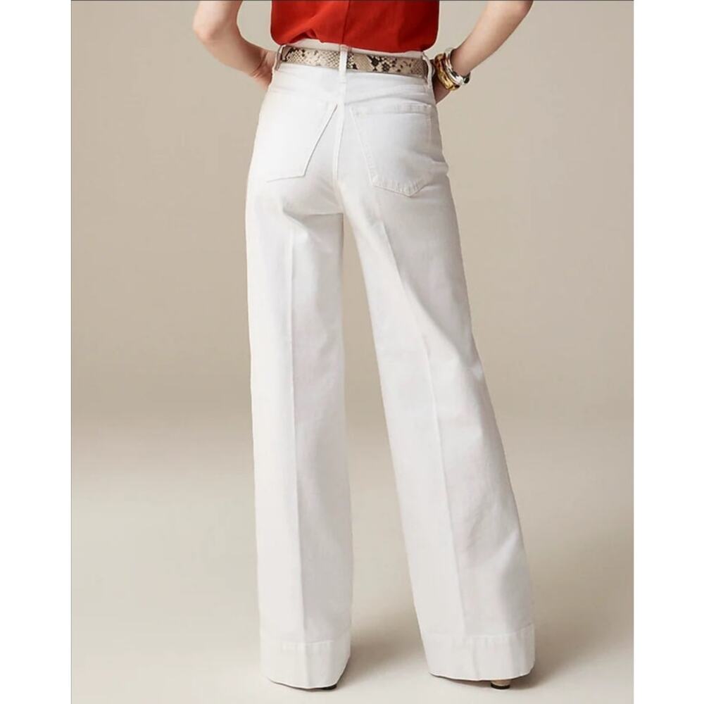 J Crew Wide Leg Trouser Trendy Jeans US Women's 31 Tall New - Picture 2 of 7
